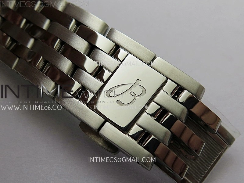 Navitimer 41mm GMT SS BLSF 1:1 Best Edition Black Dial on SS Bracelet A2836