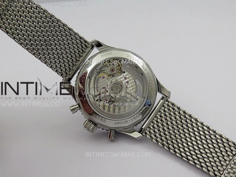 Navitimer B01 43mm SS B50 Best Edition Green Dial On SS Bracelet A7750