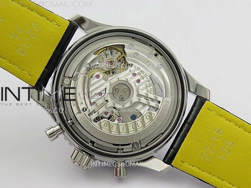 Navitimer B01 43mm SS B50 Best Edition sGreen Dial On Black Leather Strap A7750