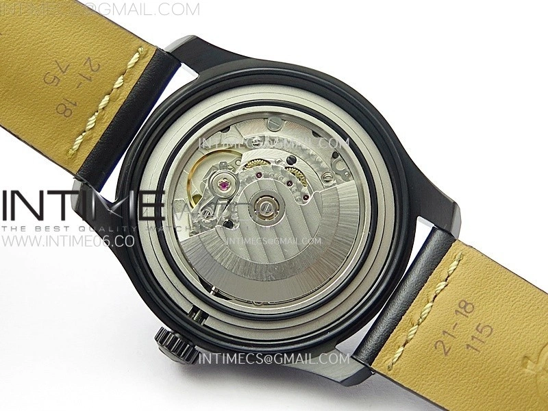 Navitimer8 A17314 DLC TF 1:1 Best Edition Black dial On black leather strap A2824