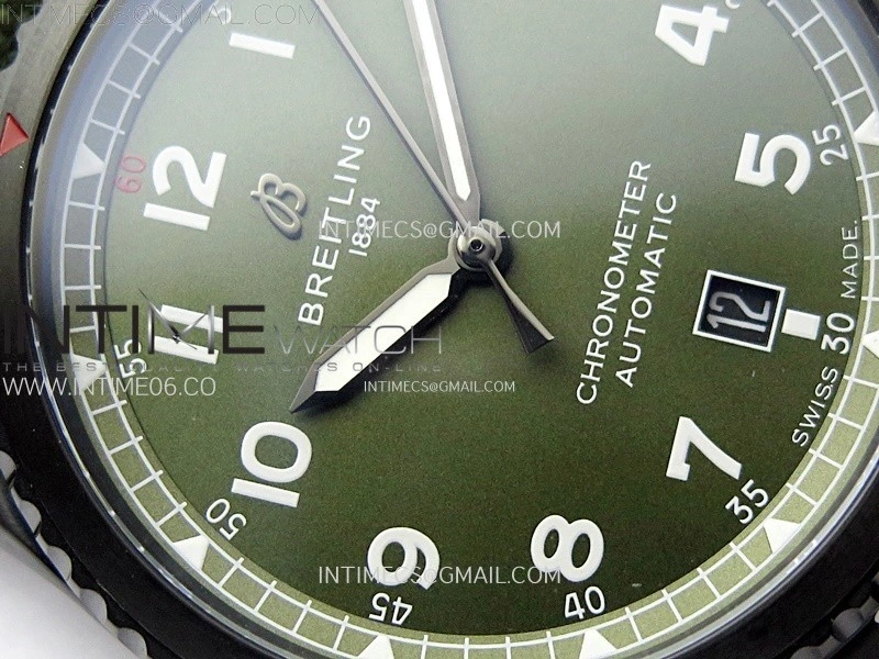Navitimer8 A17314 DLC TF 1:1 Best Edition Green dial On Green Leather Strap A2824