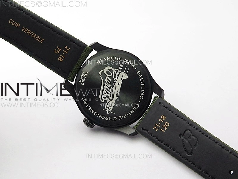 Navitimer8 A17314 DLC TF 1:1 Best Edition Green dial On Green Leather Strap A2824