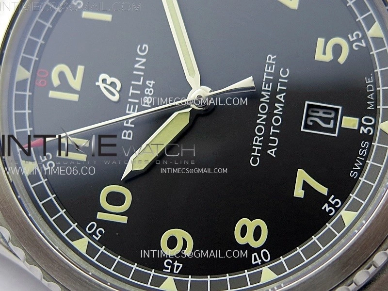 Navitimer8 A17314 SS TF 1:1 Best Edition Black dial On SS Bracelet A2824