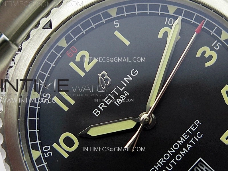 Navitimer8 A17314 SS TF 1:1 Best Edition Black dial On SS Bracelet A2824