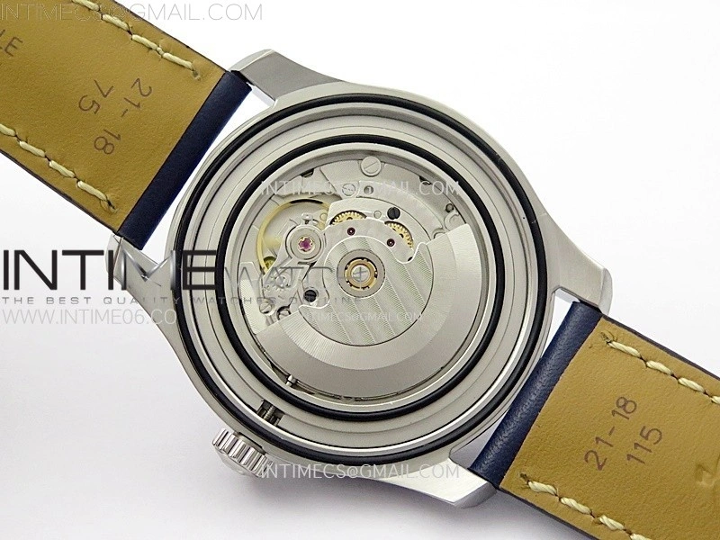 Navitimer8 A17314 SS TF 1:1 Best Edition Blue dial On Blue Leather Strap A2824