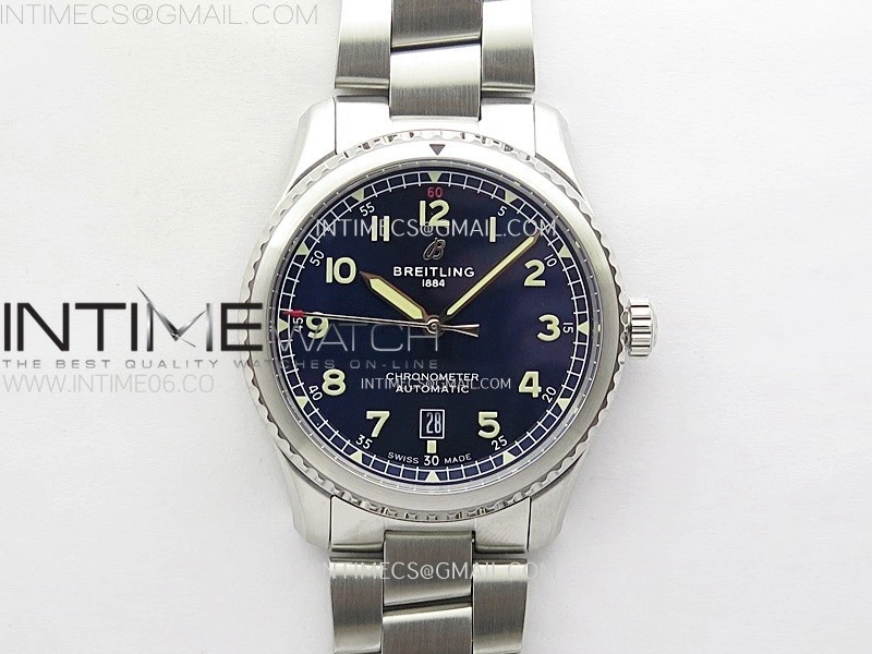Navitimer8 A17314 SS TF 1:1 Best Edition Blue dial On SS Bracelet A2824