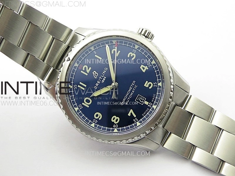 Navitimer8 A17314 SS TF 1:1 Best Edition Blue dial On SS Bracelet A2824