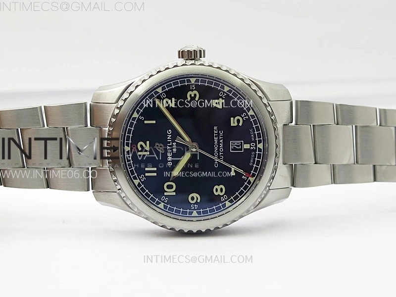 Navitimer8 A17314 SS TF 1:1 Best Edition Blue dial On SS Bracelet A2824