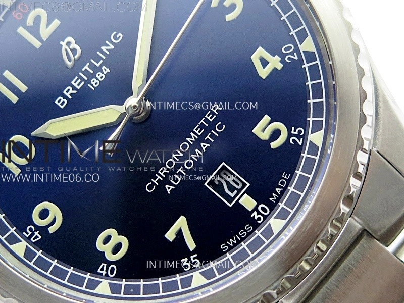 Navitimer8 A17314 SS TF 1:1 Best Edition Blue dial On SS Bracelet A2824