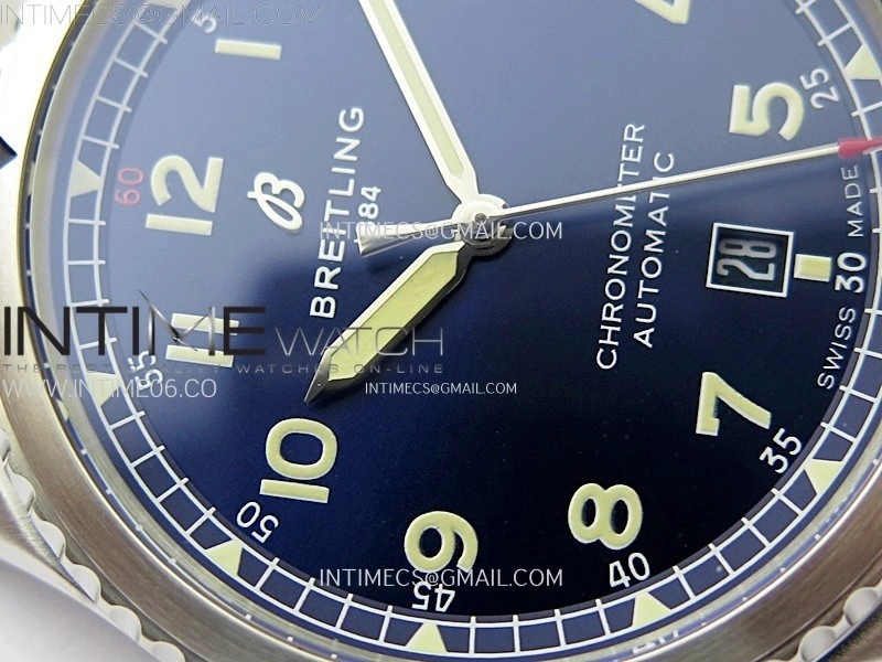 Navitimer8 A17314 SS TF 1:1 Best Edition Blue dial On SS Bracelet A2824