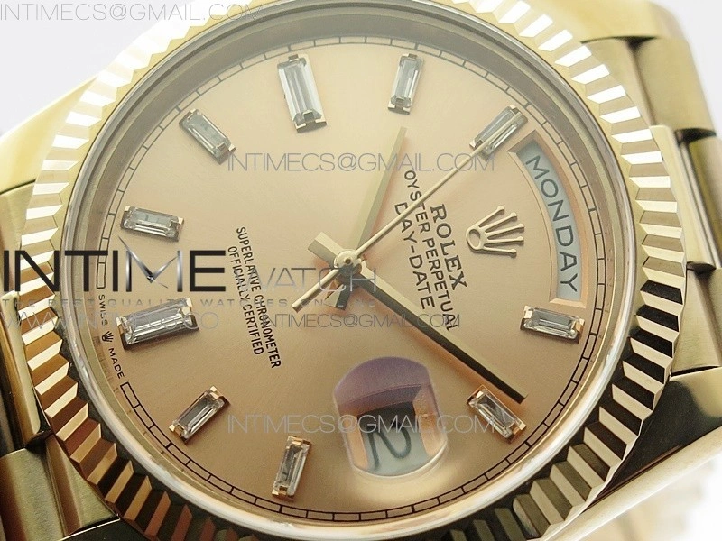 Day-Date 40mm 228239 BP New Dial Version 904 RG T Crystal Markers RG Dial on RG President Bracelet A2836