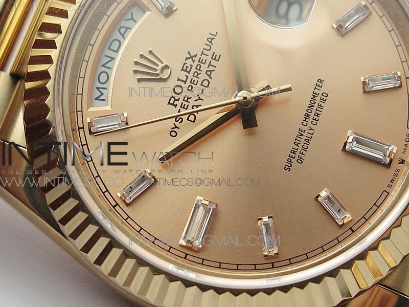 Day-Date 40mm 228239 BP New Dial Version 904 RG T Crystal Markers RG Dial on RG President Bracelet A2836