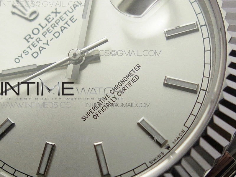 Day-Date 40mm 228239 BP New Dial Version 904 SS Silver Stick Markers Dial on SS President Bracelet A2836