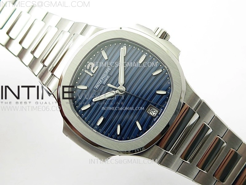 Nautilus 7118 New Version Ladies PPF 1:1 Best Edition Blue Dial on SS Bracelet A324 Super Clone