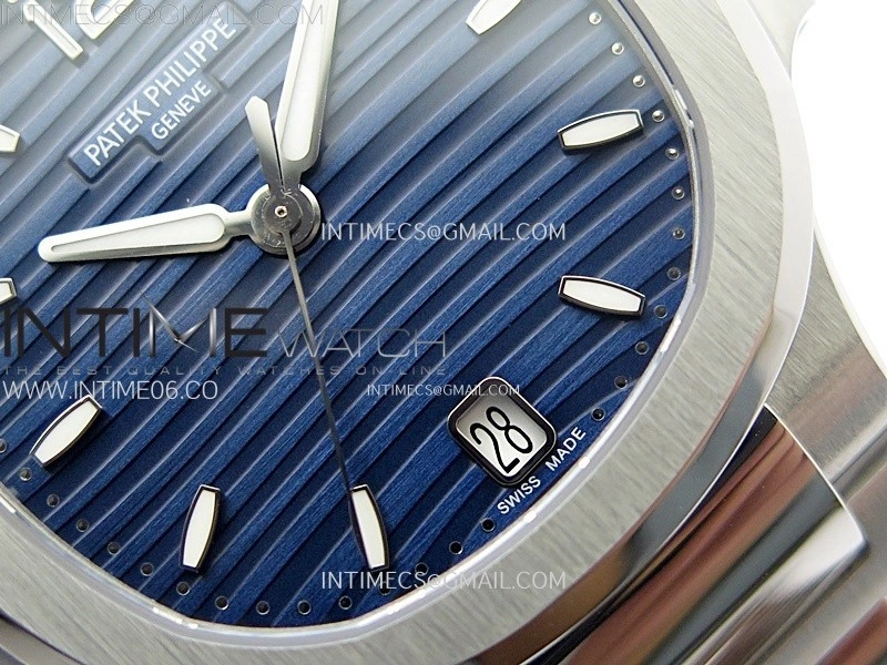 Nautilus 7118 New Version Ladies PPF 1:1 Best Edition Blue Dial on SS Bracelet A324 Super Clone
