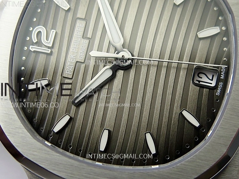 Nautilus 7118 New Version Ladies PPF 1:1 Best Edition Gray Dial on SS Bracelet A324 Super Clone