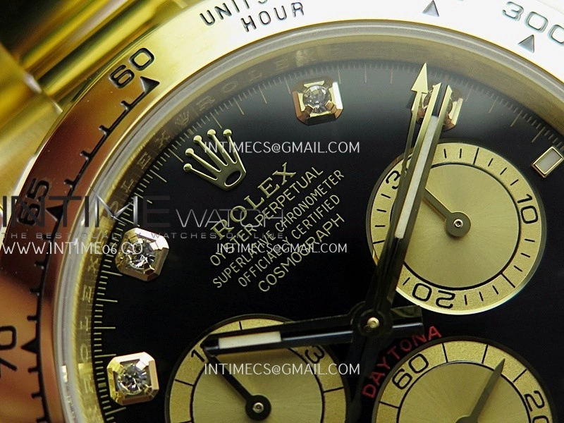 Daytona 126508 YG UFO 1:1 Best Edition Black Dial YG Subdial Diamond Marker On Oyster Bracelet UF4131