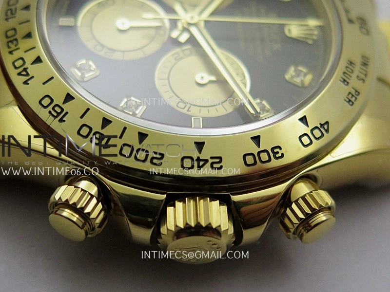 Daytona 126508 YG UFO 1:1 Best Edition Black Dial YG Subdial Diamond Marker On Oyster Bracelet UF4131