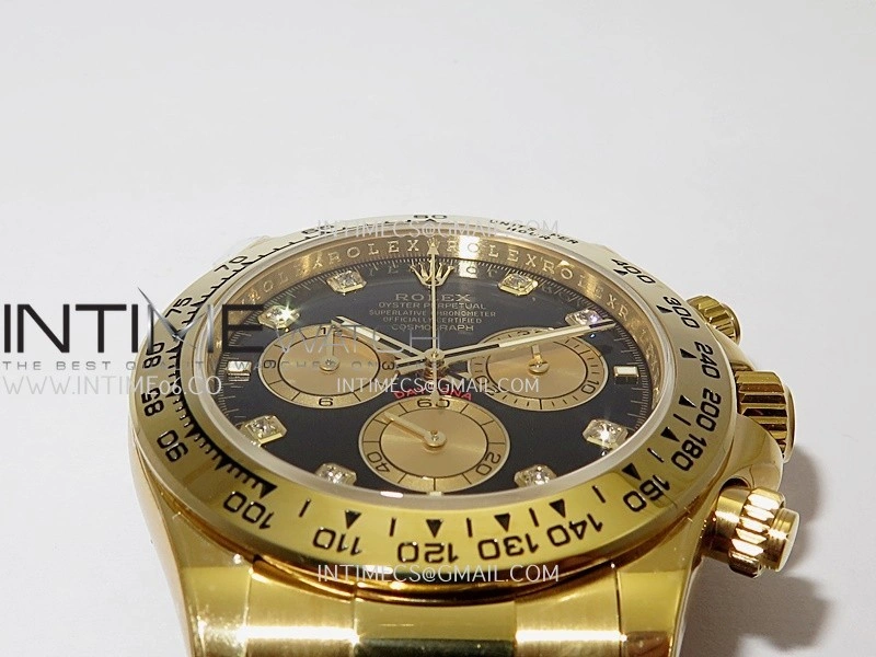 Daytona 126508 YG UFO 1:1 Best Edition Black Dial YG Subdial Diamond Marker On Oyster Bracelet UF4131