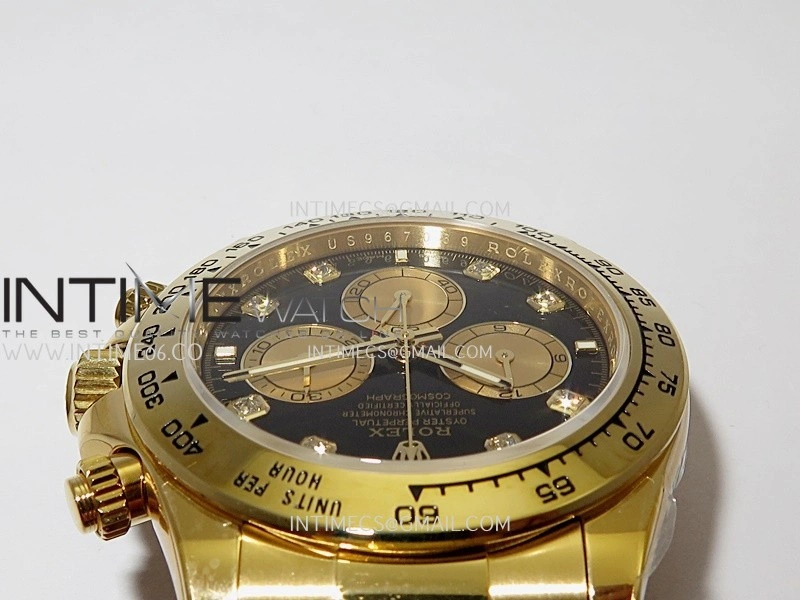 Daytona 126508 YG UFO 1:1 Best Edition Black Dial YG Subdial Diamond Marker On Oyster Bracelet UF4131
