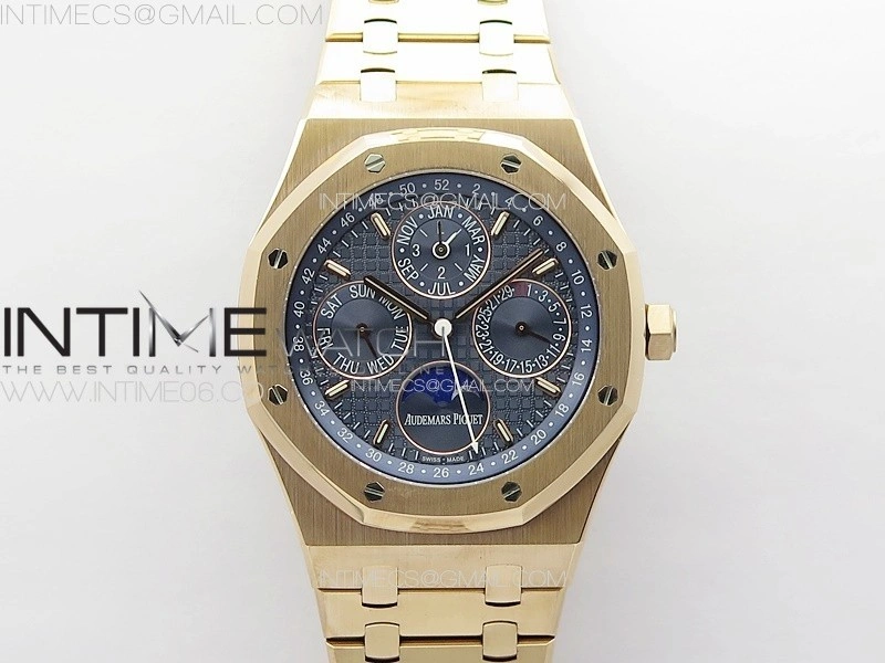 Royal Oak 41mm Complicated 26574 RG APSF1:1 Best Edition Blue Dial on RG Bracelet A5134