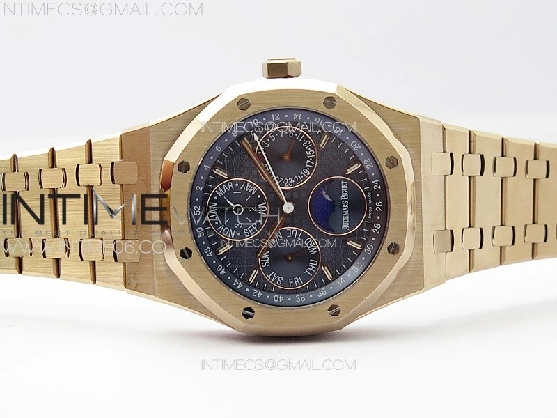 Royal Oak 41mm Complicated 26574 RG APSF1:1 Best Edition Blue Dial on RG Bracelet A5134