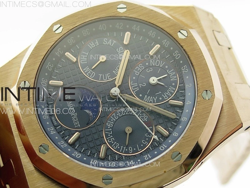 Royal Oak 41mm Complicated 26574 RG APSF1:1 Best Edition Blue Dial on RG Bracelet A5134