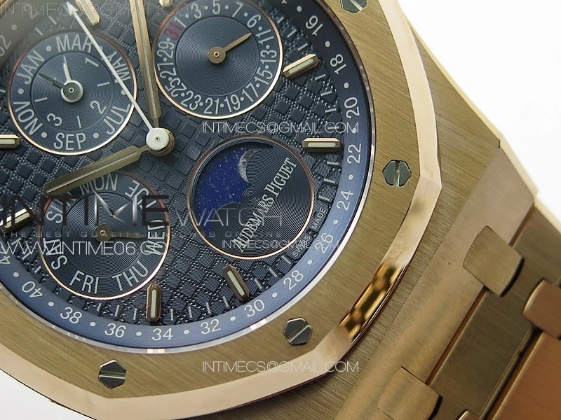 Royal Oak 41mm Complicated 26574 RG APSF1:1 Best Edition Blue Dial on RG Bracelet A5134