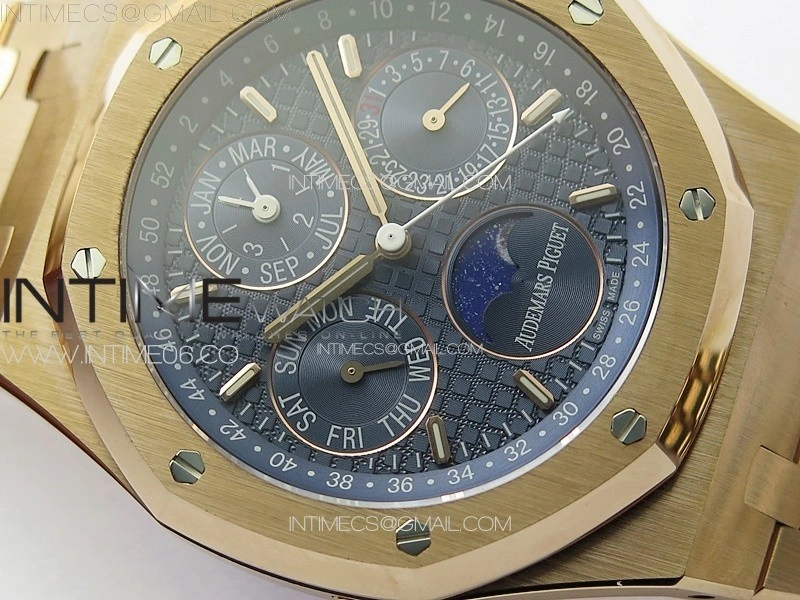 Royal Oak 41mm Complicated 26574 RG APSF1:1 Best Edition Blue Dial on RG Bracelet A5134