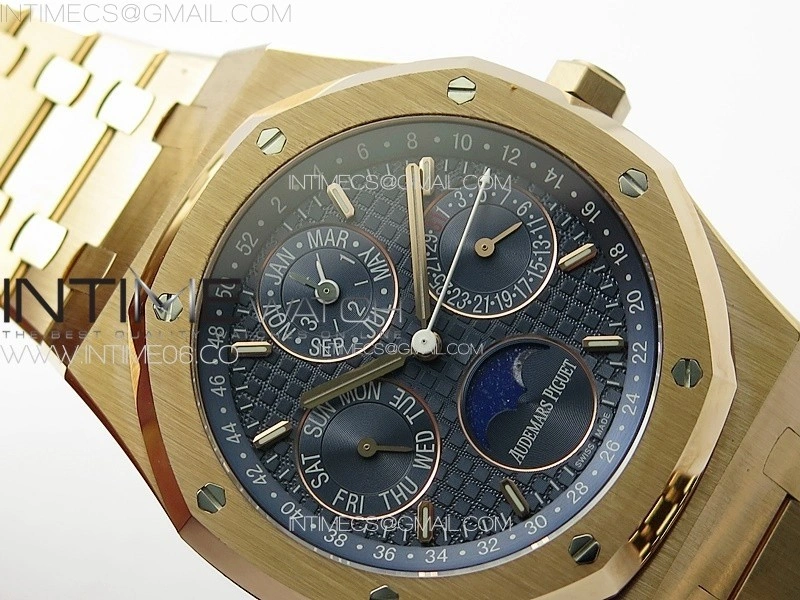 Royal Oak 41mm Complicated 26574 RG APSF1:1 Best Edition Blue Dial on RG Bracelet A5134