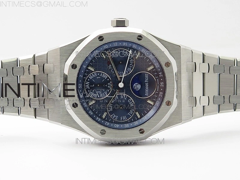 Royal Oak 41mm Complicated 26574 SS APSF1:1 Best Edition Blue Dial on SS Bracelet A5134