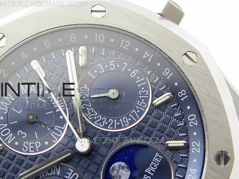 Royal Oak 41mm Complicated 26574 SS APSF1:1 Best Edition Blue Dial on SS Bracelet A5134