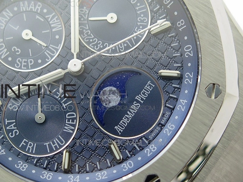 Royal Oak 41mm Complicated 26574 SS APSF1:1 Best Edition Blue Dial on SS Bracelet A5134