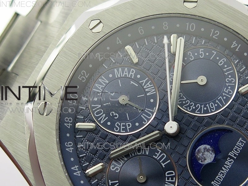Royal Oak 41mm Complicated 26574 SS APSF1:1 Best Edition Blue Dial on SS Bracelet A5134