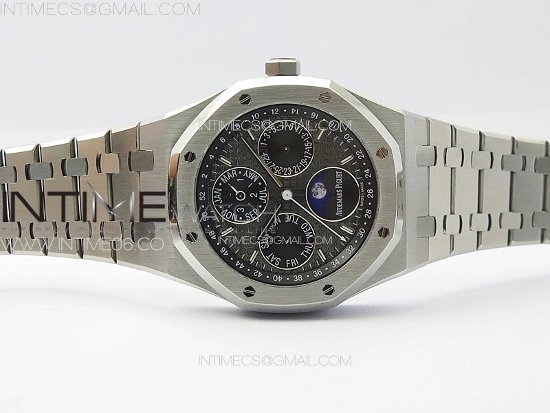 Royal Oak 41mm Complicated 26574 SS APSF1:1 Best Edition Gray Dial on SS Bracelet A5134