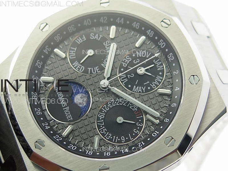 Royal Oak 41mm Complicated 26574 SS APSF1:1 Best Edition Gray Dial on SS Bracelet A5134
