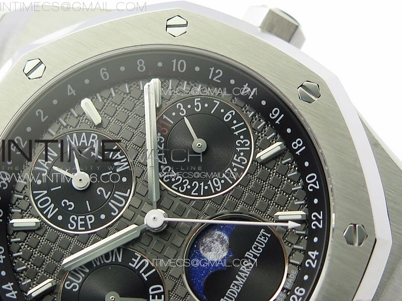 Royal Oak 41mm Complicated 26574 SS APSF1:1 Best Edition Gray Dial on SS Bracelet A5134