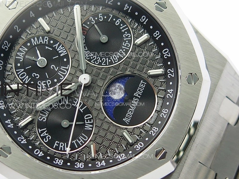 Royal Oak 41mm Complicated 26574 SS APSF1:1 Best Edition Gray Dial on SS Bracelet A5134