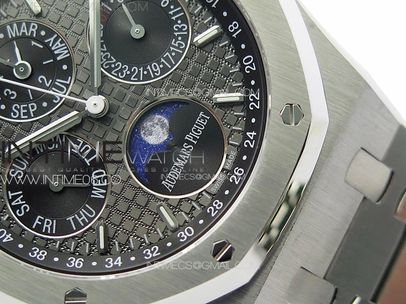 Royal Oak 41mm Complicated 26574 SS APSF1:1 Best Edition Gray Dial on SS Bracelet A5134