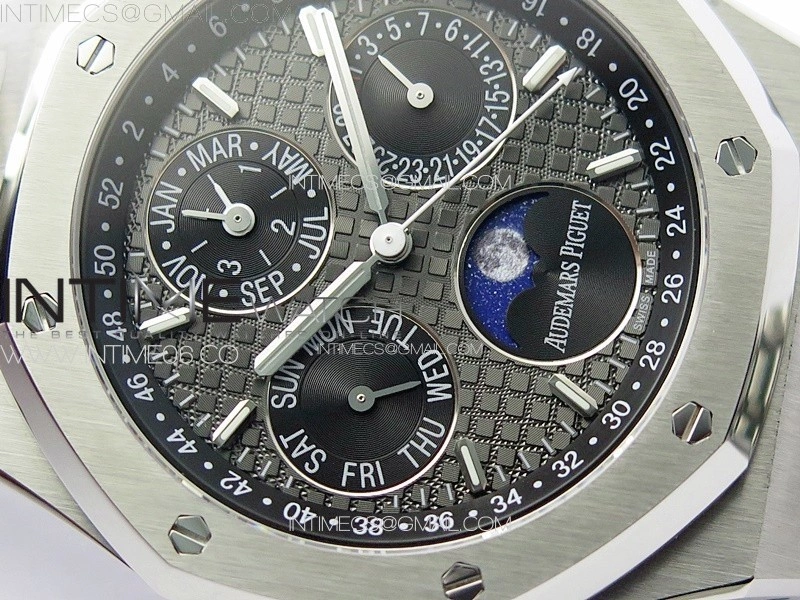 Royal Oak 41mm Complicated 26574 SS APSF1:1 Best Edition Gray Dial on SS Bracelet A5134