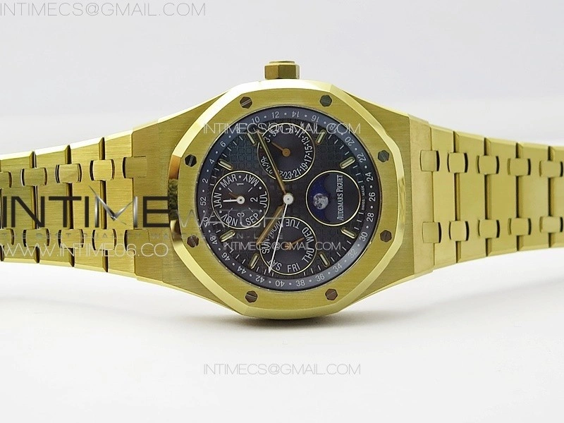 Royal Oak 41mm Complicated 26574 YG APSF1:1 Best Edition Blue Dial on YG Bracelet A5134