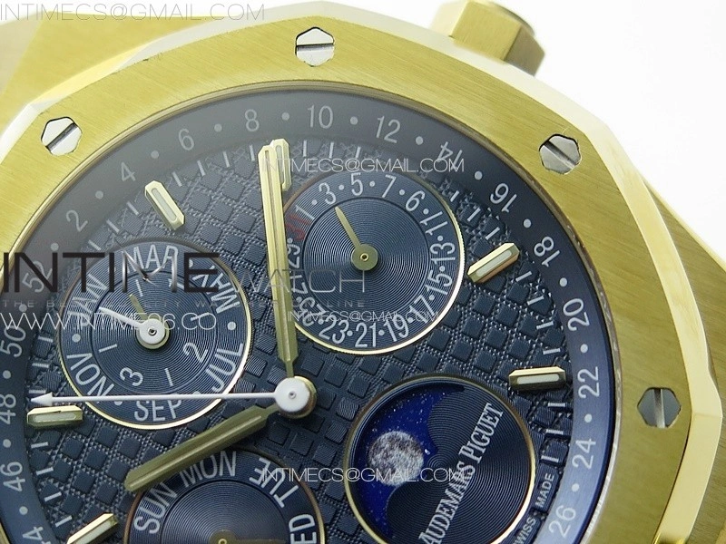 Royal Oak 41mm Complicated 26574 YG APSF1:1 Best Edition Blue Dial on YG Bracelet A5134