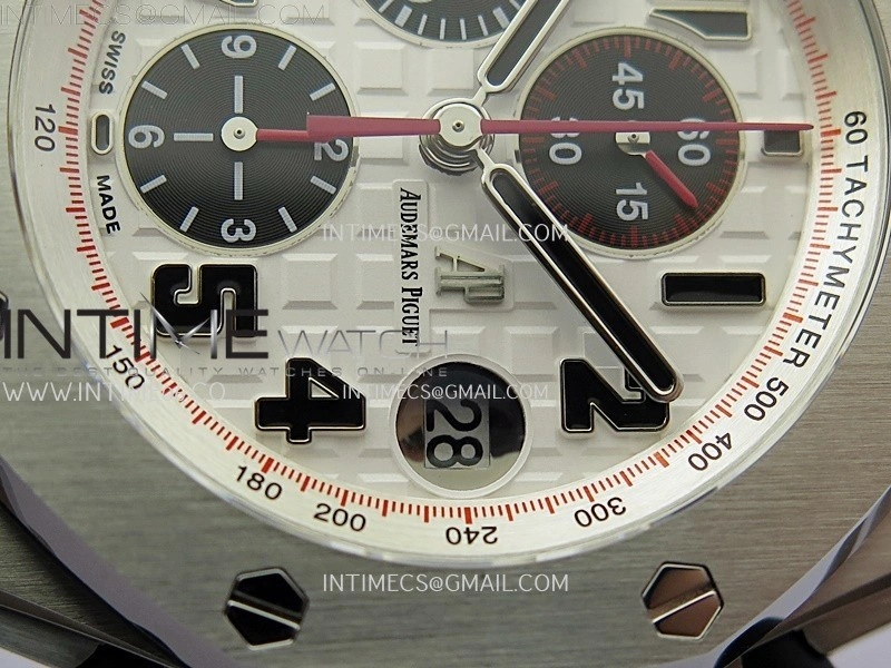 Royal Oak Offshore 42mm Panda SS TKF Best Edition White Black Dial on SS Bracelet A7750