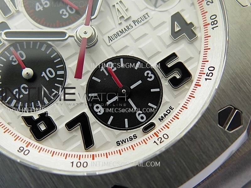 Royal Oak Offshore 42mm Panda SS TKF Best Edition White Black Dial on SS Bracelet A7750