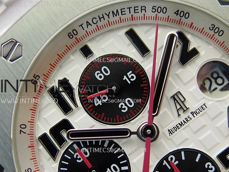 Royal Oak Offshore 42mm Panda SS TKF Best Edition White Black Dial on SS Bracelet A7750