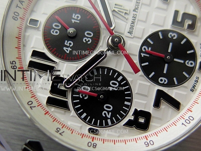 Royal Oak Offshore 42mm Panda TKF Best Edition White Dial on Black Leather Strap A7750