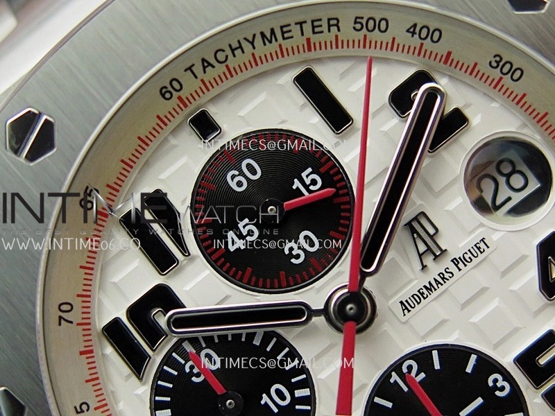 Royal Oak Offshore 42mm Panda TKF Best Edition White Dial on Black Leather Strap A7750