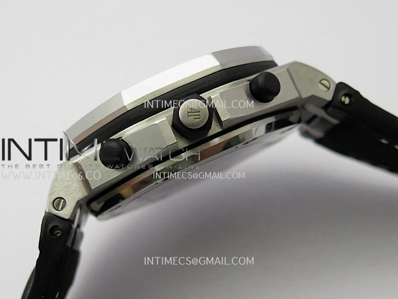Royal Oak Offshore 42mm Panda TKF Best Edition White Dial on Black Leather Strap A7750