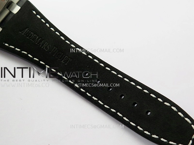 Royal Oak Offshore 42mm Panda TKF Best Edition White Dial on Black Leather Strap A7750