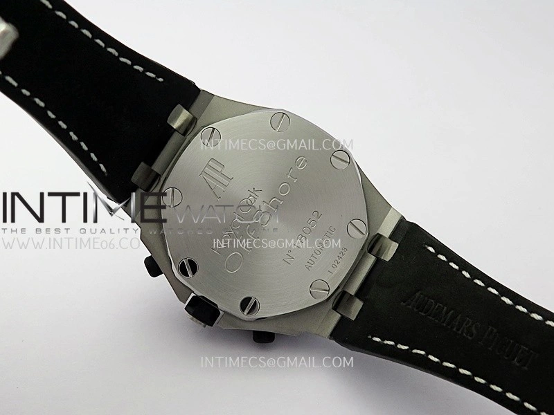 Royal Oak Offshore 42mm Panda TKF Best Edition White Dial on Black Leather Strap A7750